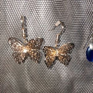 Gold butter fly earrings